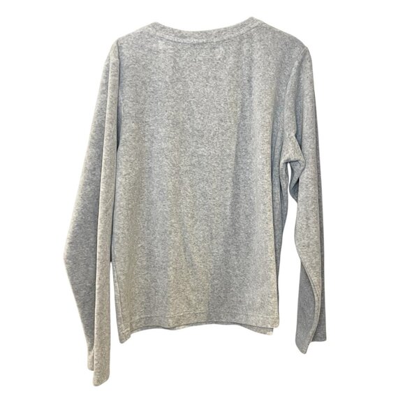 Vintage Y2K Big‎ Dogs Pullover Fleece Sweatshirt Size M Velour Women's Henley - Picture 2 of 4